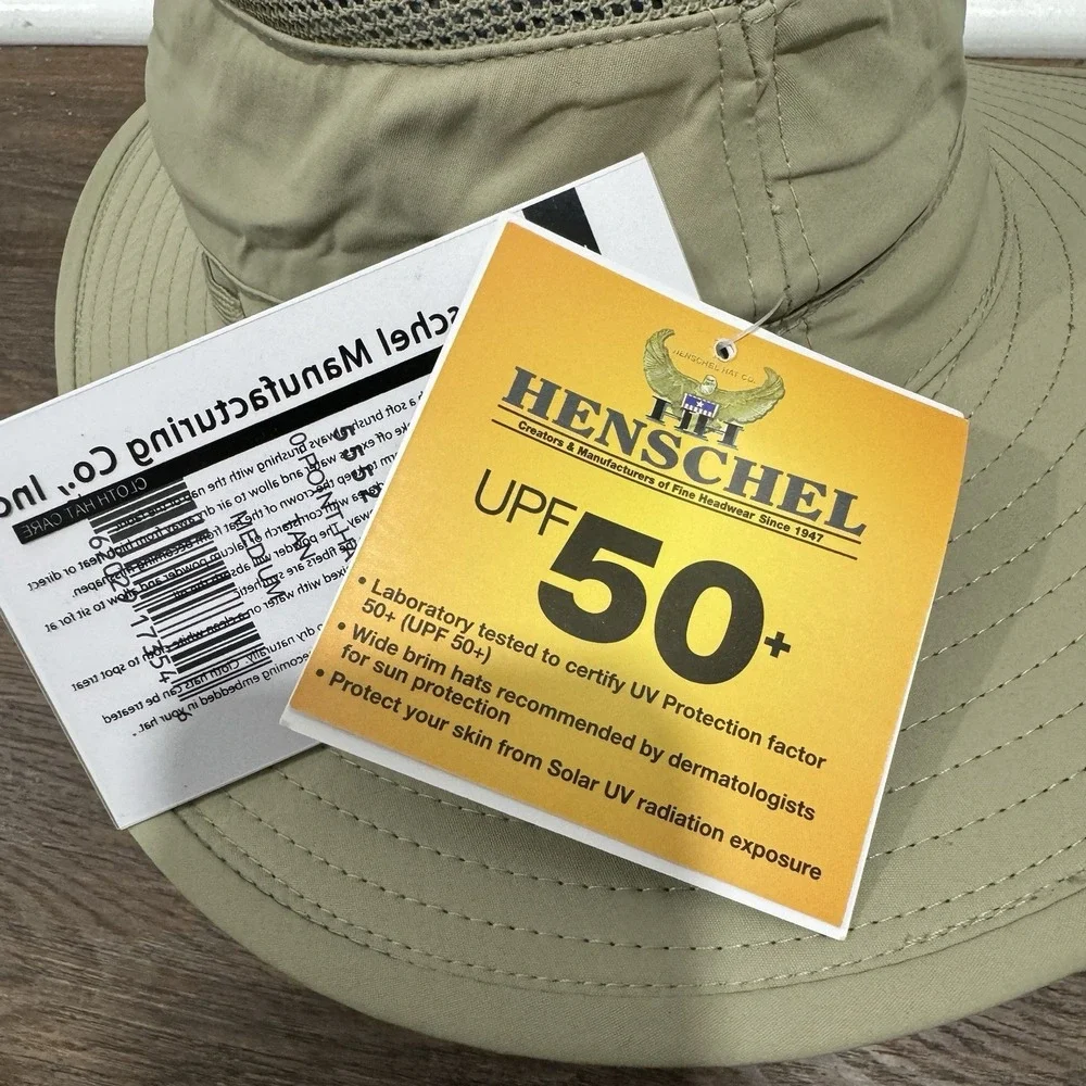 NWT Henschel Camper Travel Hat Boonie‎ Khaki Men's Sz L Breezer UPF 50